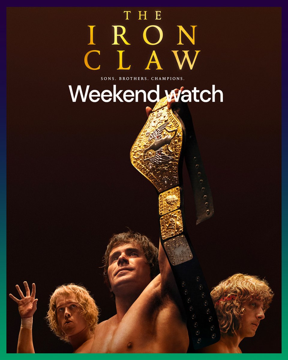 WEEKEND WATCH: The Iron Claw
The true story of the inseparable Von Erich brothers who made history in the intensely competitive world of professional wrestling in the early 1980s. 
Expect Texan accents and a heart wrenching tale of loss for siblings
#cinema #accents #Texanaccents