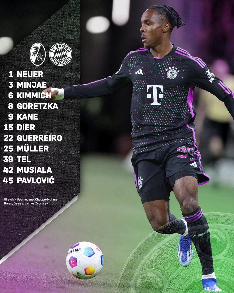 fdpradio's tweet image. 🚨   Así jugarán: #Friburgo y #BayernMunich  🚨 #Bundesliga