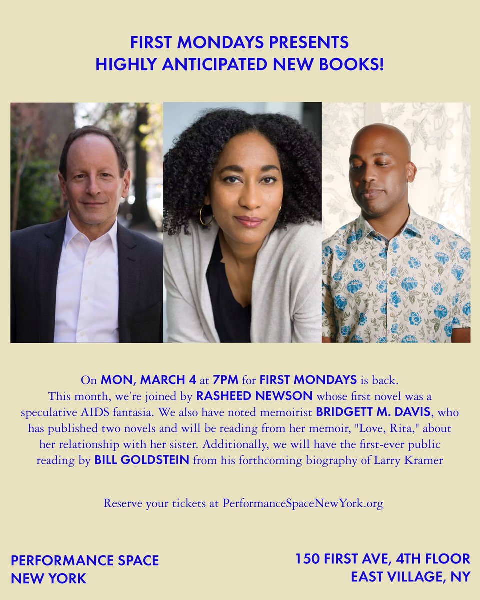 I hope you can join us <a href="/PerformSpaceNY/">Performance Space New York</a> on Monday at 7 pm!