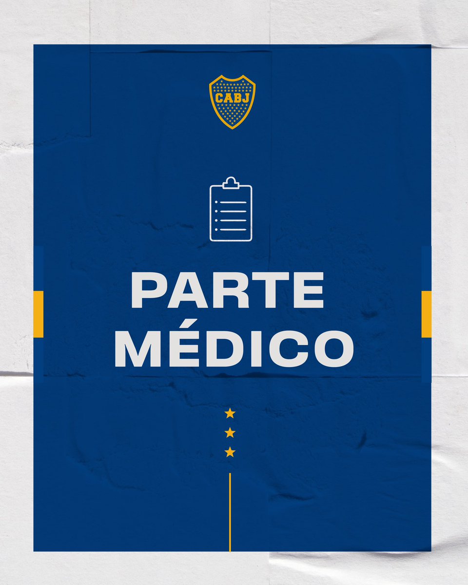 BocaJrsOficial's tweet photo. #ParteMédico 

Ezequiel Fernández: lesión muscular en el isquiotibial derecho. 

Depto. Médico Fútbol Profesional. https://t.co/KzsuVTeaNY