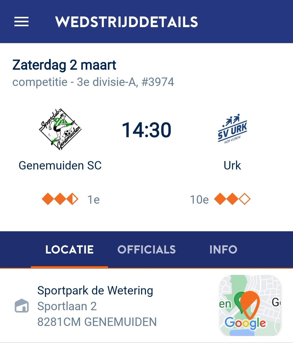 Morgen mooie derby in 3e divisie!