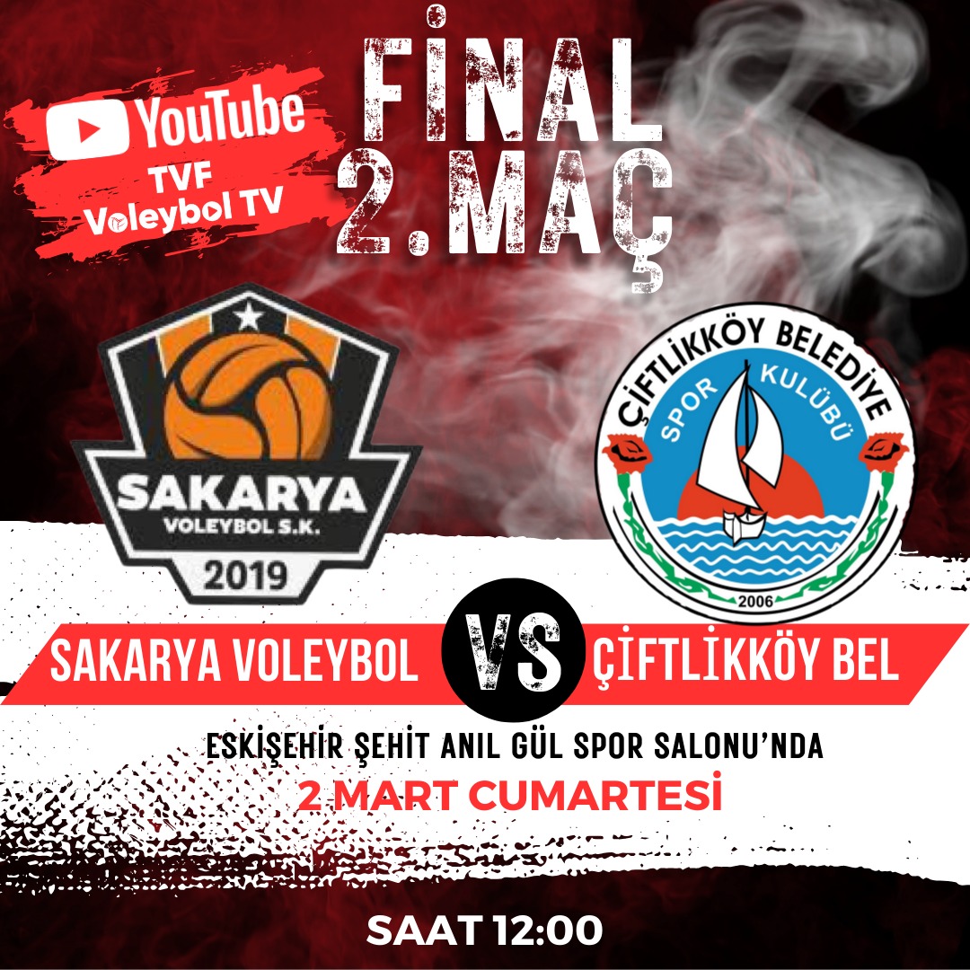 Türkiye Kadınlar Voleybol 2.Lig play-off final Grubunda ikinci maçımıza çıkıyoruz. Müsabaka TVF Voleybol TV'den yayınlanacak (YouTube)

🏐 Sakarya Voleybol-Çiftlikköy Belediye
📍 Şehit Anıl Gül Spor Salonu-Eskişehir
🗓 02.03.2024 Cumartesi
⏰ 12:00
#sakarya #voleybol