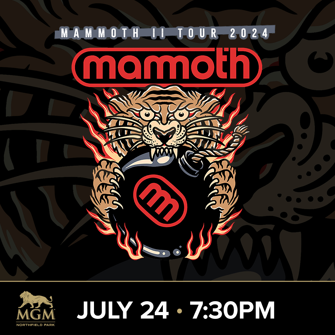 MGM Northfield Park brings Mammoth WVH – The Mammoth II Tour to Center Stage on July 24, 2024. Tickets on sale March 8: spr.ly/6012Xrkgp