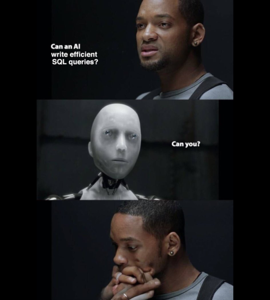 SQLGroup's tweet image. #sql #sqlmemes #sqlqueries #ai #aisqlserver #mssql #microsoftsql #artificialintelligence #aimeme #aihumor #sqlsolutions #sqlhumor #sqlmeme #sqlfam #sqlcommunity