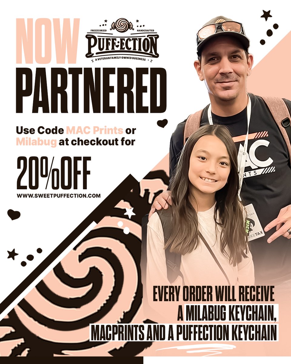 MAC Prints (@themacprints) on Twitter photo We're thrilled to announce our partnership with <a href="/puffection_/">PUFFECTION</a> 🍭🍬🍭
The alignment of their values, goals, and determination with our own company principles has us genuinely excited.
We eagerly anticipate the collaborative opportunities that lie ahead as we embark on this We're thrilled to announce our partnership with <a href="/puffection_/">PUFFECTION</a> 🍭🍬🍭
The alignment of their values, goals, and determination with our own company principles has us genuinely excited.
We eagerly anticipate the collaborative opportunities that lie ahead as we embark on this
