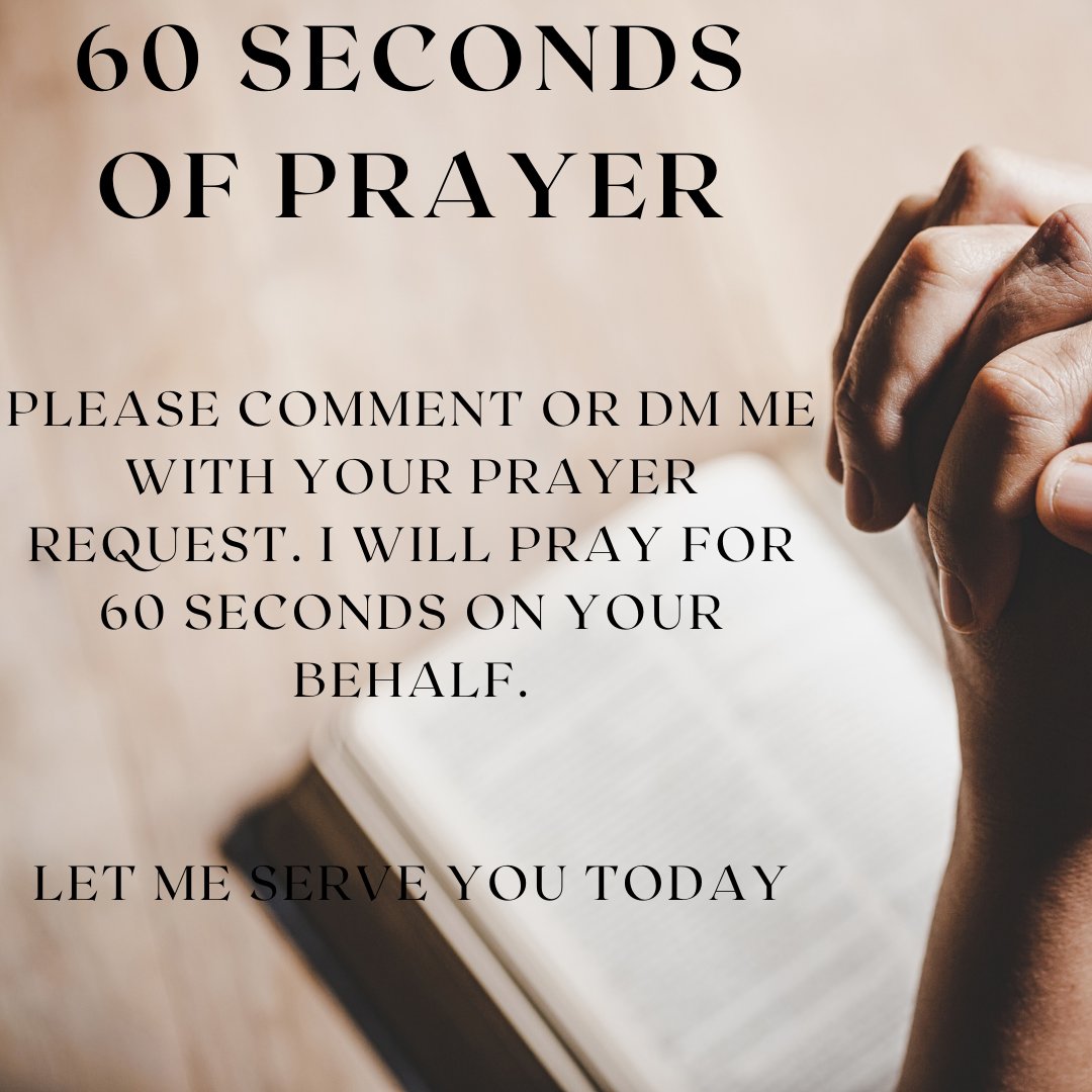 AIE_rodriguez's tweet image. If you need prayer for something, please let me serve you today. I will pray 60 seconds or more over your situation and for God's will to be done in your situation.
#chroniclesofjoshua #needprayer #praytogether