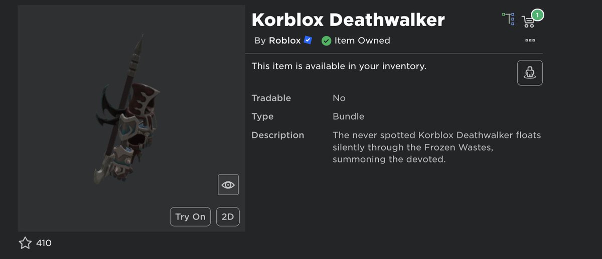 valkenheim's tweet image. giving away the korblox deathspeaker bundle, rt + follow to be eligible

ends in 6 days, idk how many winners

join my group too so i can pay you out if you win 
roblox.com/groups/1370728…