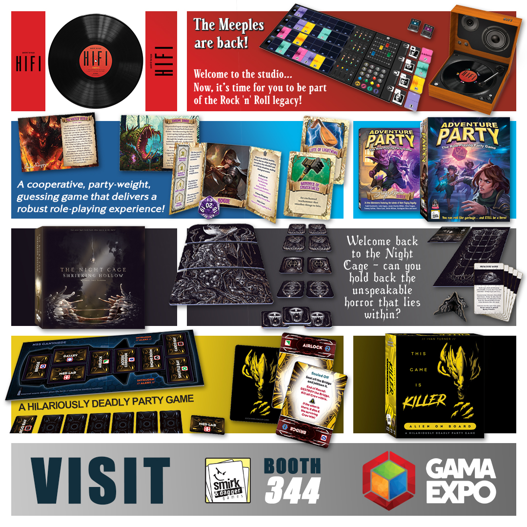 For tabletop industry peeps, the #GAMA Trade Show is a big deal! If you'll be there, boop on by booth 344 to say hello!

But there's no need to feel the FOMO if you won't be attending. Here's a sneak peek at what's coming soon: