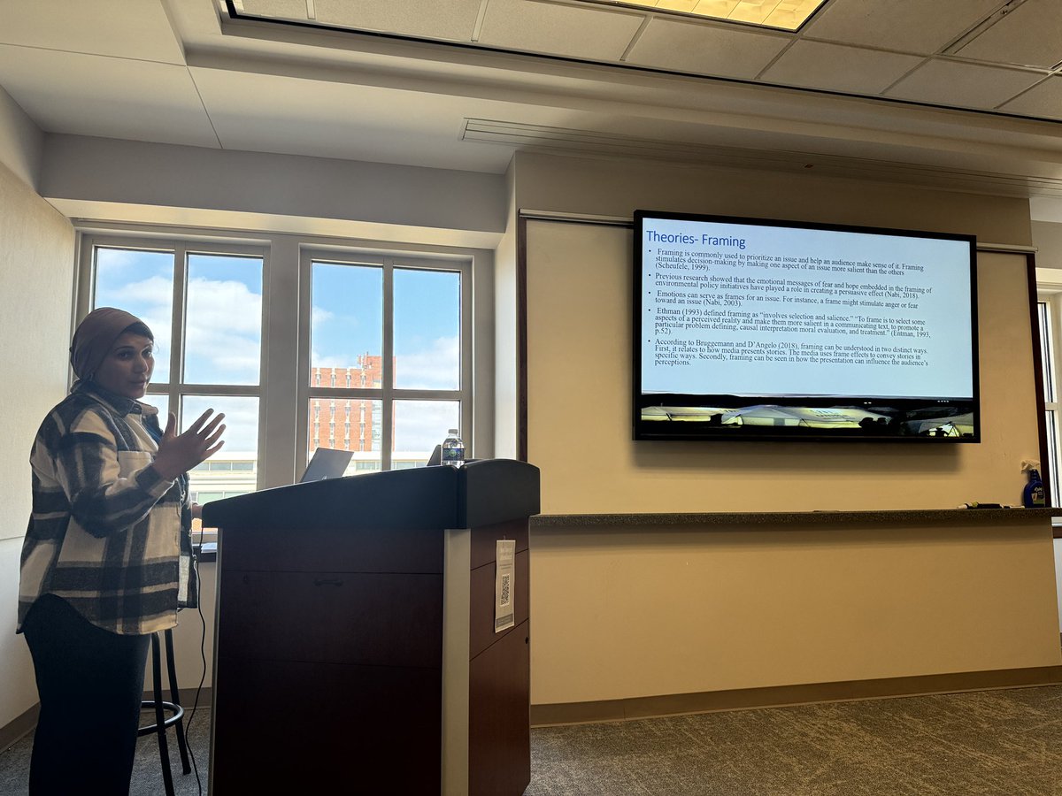 Rania M.S. Alnamara presents her study on nonprofits' story telling and empathy. She won the Top Paper Abstract award from @aejmcmmee this year.

Alnamara is a PhD candidate at the University of Colorado Boulder 

<a href="/AEJMC/">AEJMC</a> #aejmcmidwinter #aejmcmw24