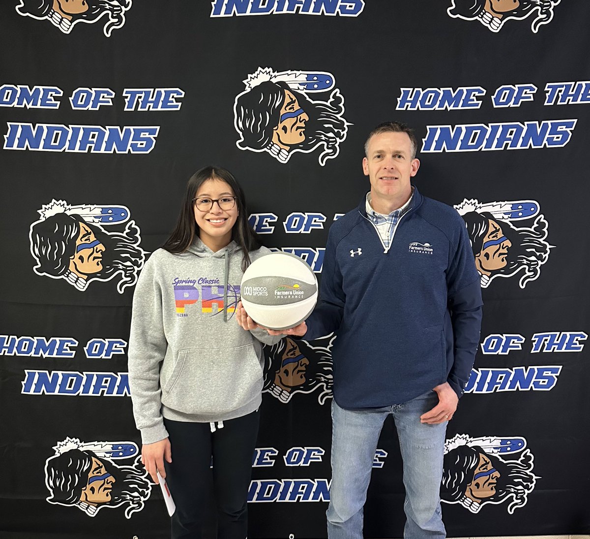 Congratulations to Suri Gourd on being named @midcosports player of the week, she was presented her game ball today