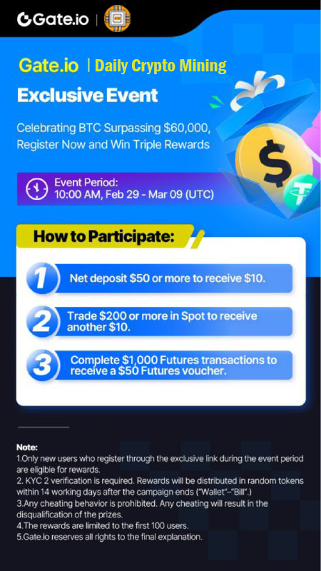TheCryptoOnur's tweet photo. #Gate io x #DailyCryptoMining Telegrama Özel #Airdrop !
Katılmak için : https://t.co/D2cPzfS8f7 Grubumuza bekleriz..
#mining #airdrop #bitcoin #crypto #meme #bitcoin https://t.co/zqtmOlWVlv