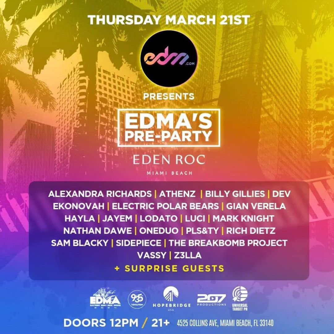 miami gonna go crazy,… EDM Awards can’t wait… tickets posh.vip/f/a37b