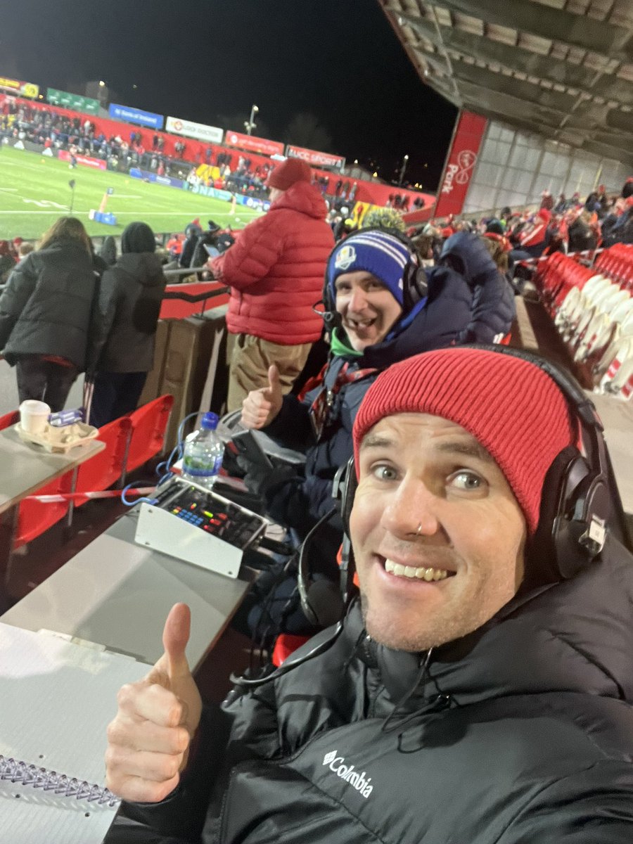 It’s a cold one but we’re still holding out for a try fest. Kicking off in 15 mins live on @Live95Limerick @Munsterrugby @DonnOSullivan 🚀🚀🚀