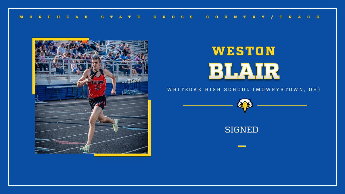 Weston Blair from Whiteoak High School will be at Eagle in the Fall! Blair is primarily a middle distance runner but excels on the cross country course as well. He has qualified for the Ohio State Meet in both cross country and track in his career.