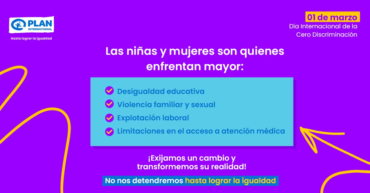 En el #DíaInternacionaldelaCeroDiscriminación, recordemos que las niñas y mujeres 👧👩‍🦱👩‍🦰 siguen siendo el grupo más vulnerable. Desde el acceso desigual a la educación hasta la violencia de género, enfrentan obstáculos significativos en su búsqueda de igualdad y justicia.