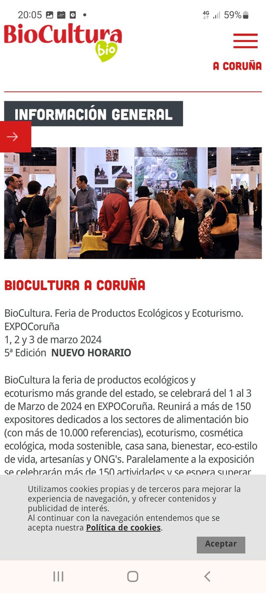 Mañana, sábado 2 de marzo de 2024, estaremos en la feria Biocultura, en La Coruña,  recogiendo firmas para nuestra ILP.
Os esperamos.
biocultura.org/acoruna/inform…