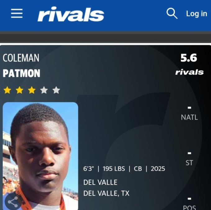 Blessed to be ranked as a 3-star ⭐️⭐️⭐️ recruit @Rivals Workin!🛠 @CoachPatmon @CoachAMatt @_coach_allen @CoachTuck03 @BamPerformance @Lion_hearted_26 #RecruitDV🔴 got some more! 😤