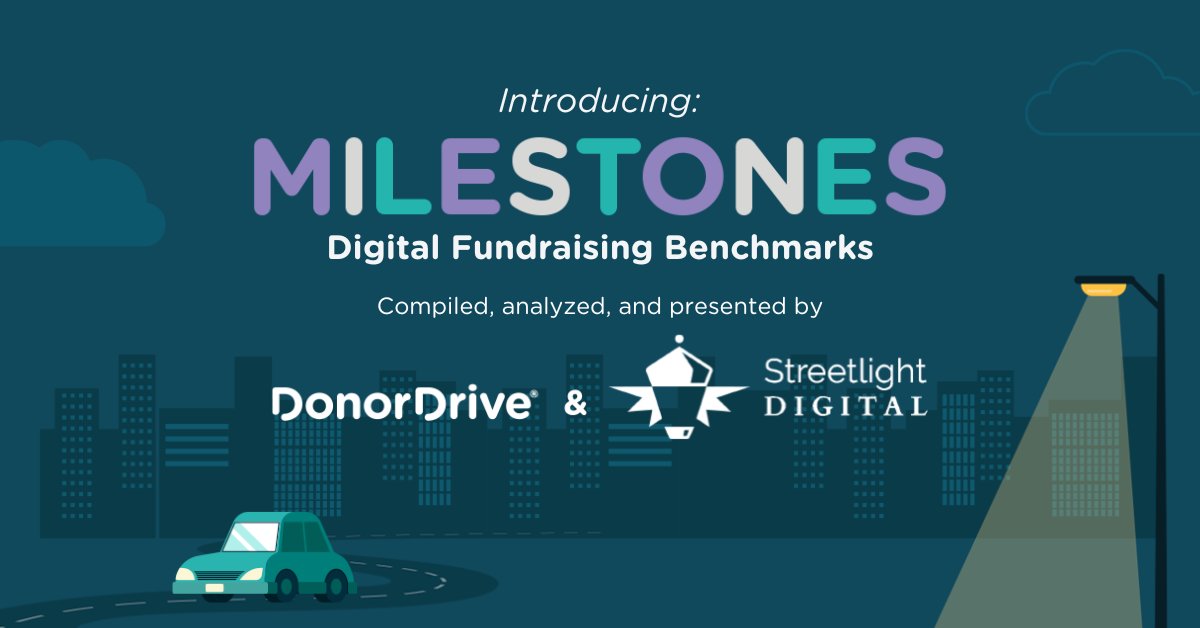 Introducing Milestones, a new benchmarking study bringing light to the digital fundraising milestones that help organizations drive positive growth.

Want to ensure your organization's efforts are a part of the Milestone study? Submit your data: donordrive.com/resources/mile…