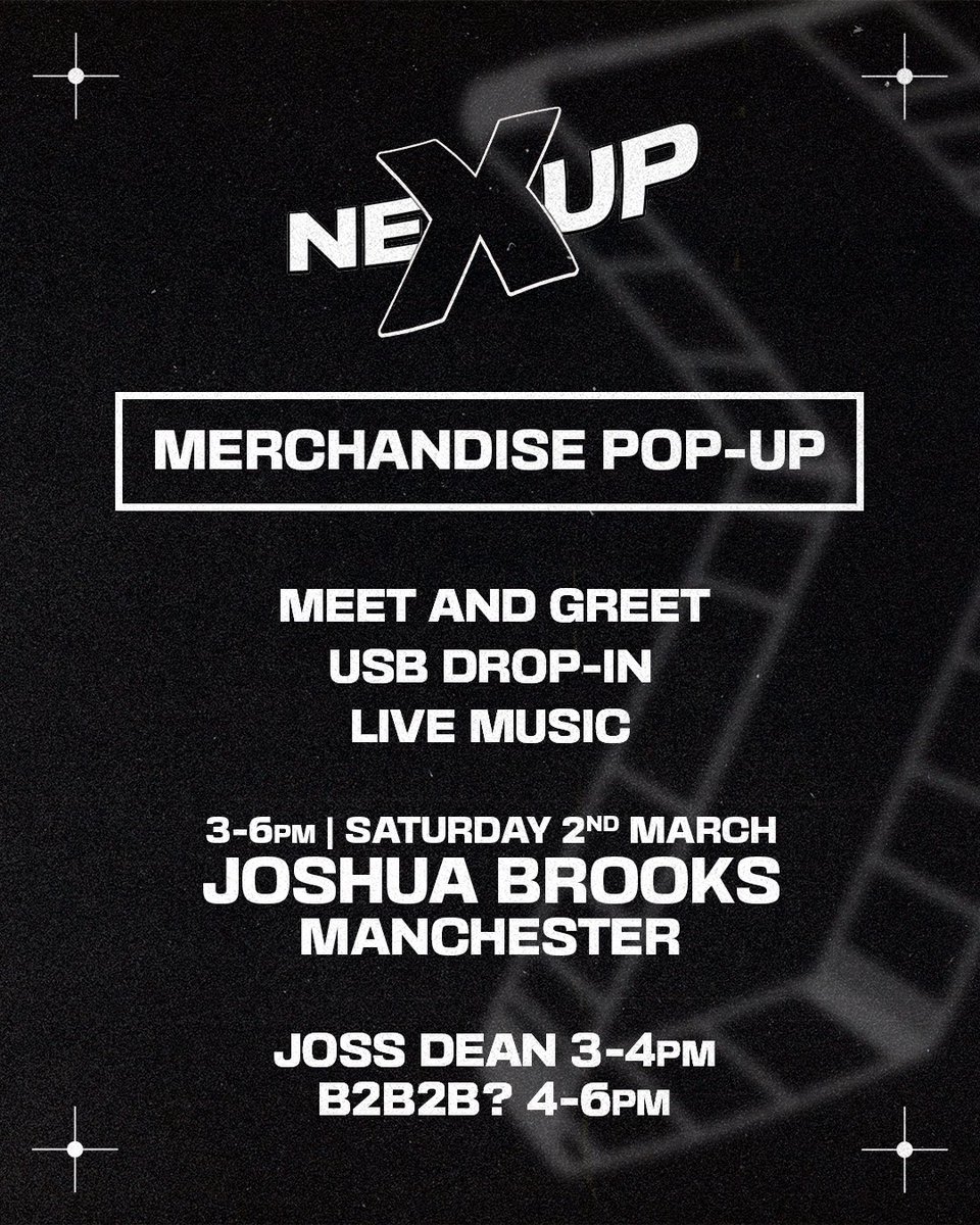 NEXUP MERCH POP UP TOMORROW @ JOSHUA BROOKS 👕💨