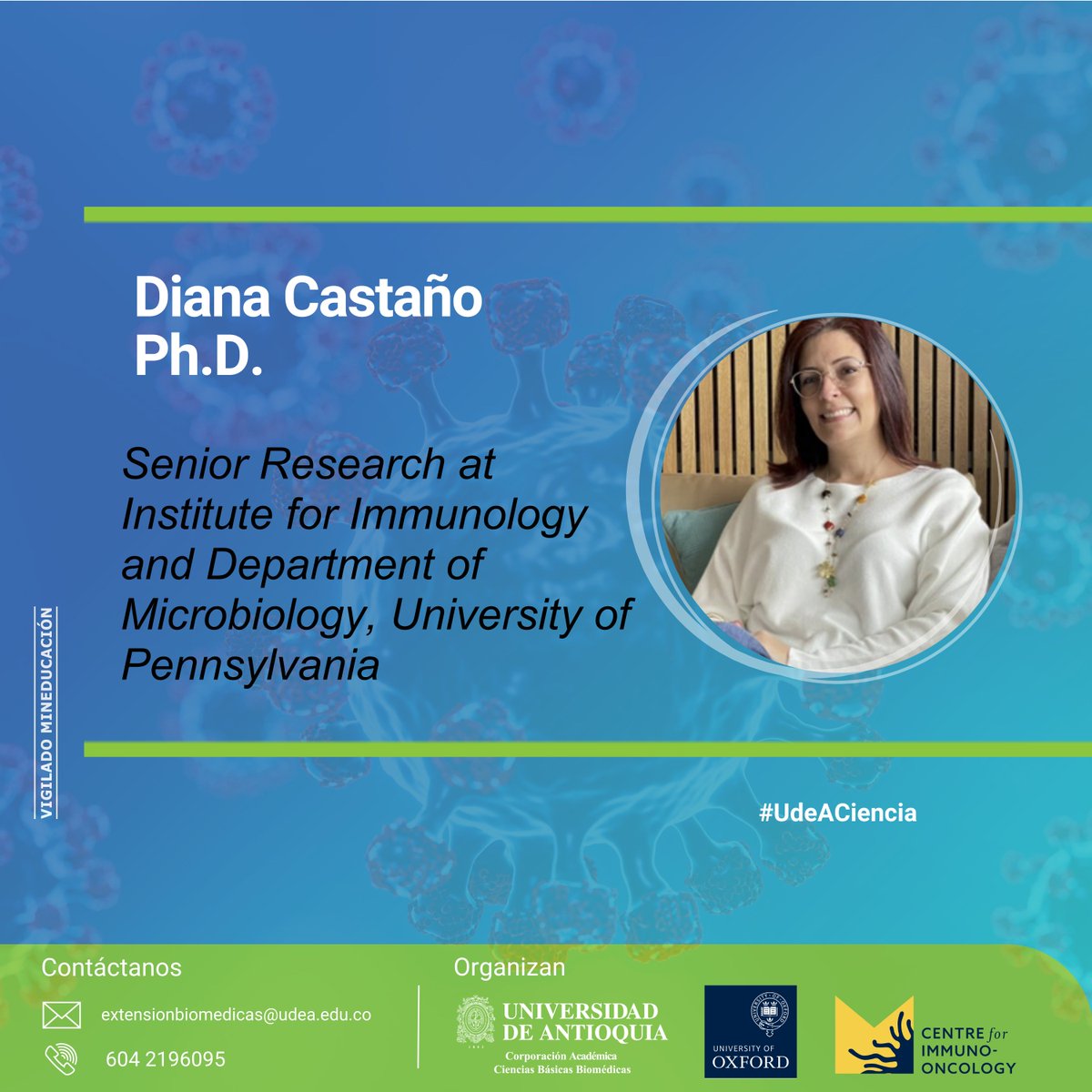 BiomedicasUdeA's tweet photo. We present  the experts invited to session 1 of the "Symposium: from basic to  translational science – How cutting-edge research is driving new  paradigms in immunology." 

Register now: https://t.co/lMnKepsy0L https://t.co/oJA0lVjCaD