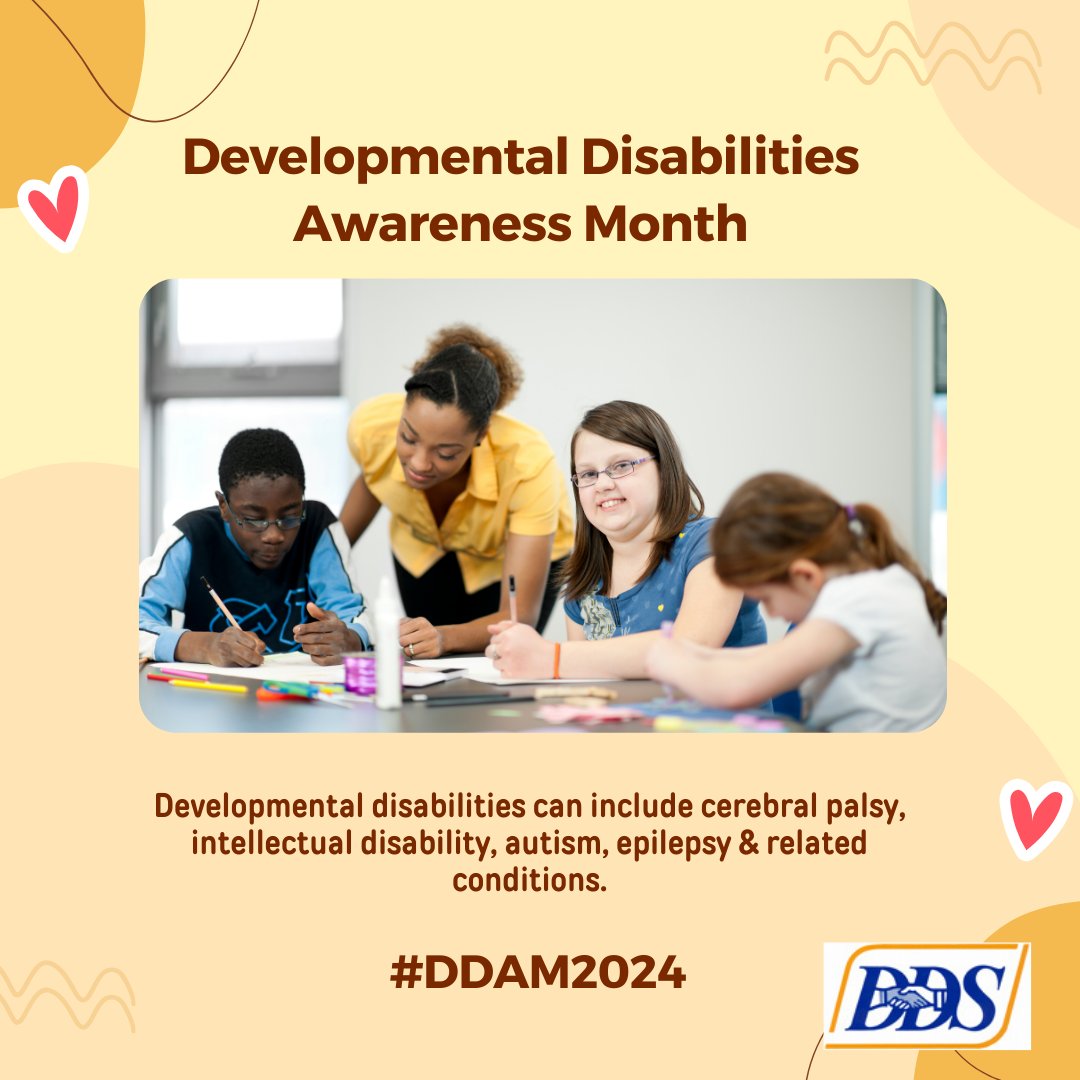 March is Developmental Disabilities Awareness Month! We’re raising awareness of people with developmental disabilities as part of strong, diverse &amp; inclusive communities everywhere. #DDAM2024