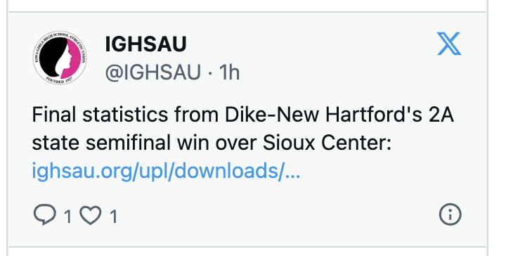 CoachBarbier's tweet photo. When I coached at Sioux Central we were often confused with Sioux Center, but you'd like to think the girls union would know who's playing in the state tournament. https://t.co/XRnhcwLAfG