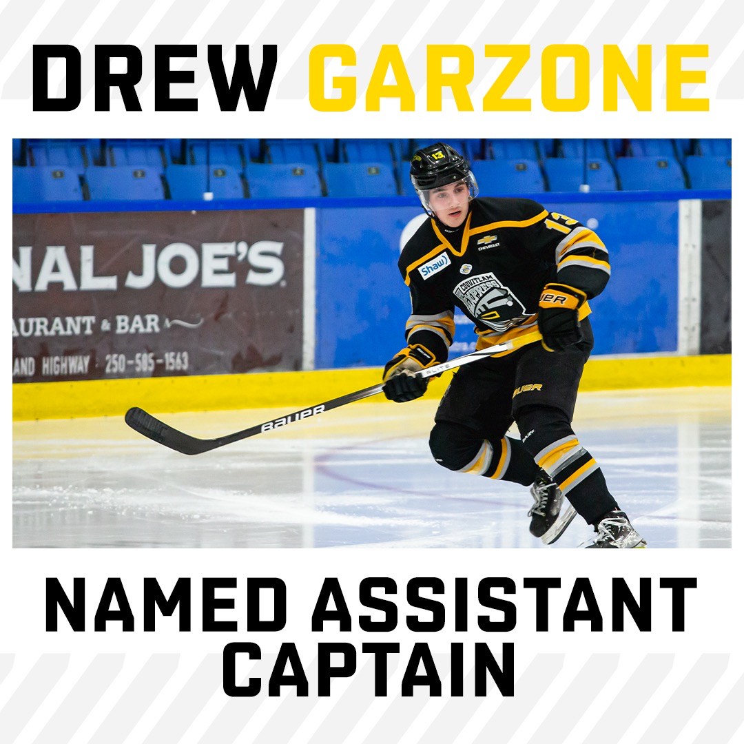 We are excited to announce the addition to our leadership team, Drew Garzone! 

Garzone will wear an 'A' on his jersey and joins Michael Rubin, Luke Vardy and Jake Manfre as part of our Leadership team. 

#WhateverItTakes | #BCHL