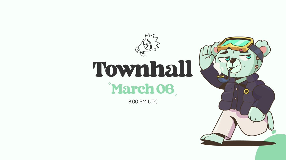 playteddies's tweet photo. Spring has arrived, it's time to awaken our teddy bears from their hibernation 😴

We are hosting our first Townhall 🎙️

🗓️ Wed, March 6 at 8pm UTC  
Where? Teddies Discord

What we'll go over:  
• New team &amp; vision for🧸
• Roadmap 🗺️  
• Community Q&amp;A 🙋‍♂️ 

See you there! https://t.co/oeoBIljNy1