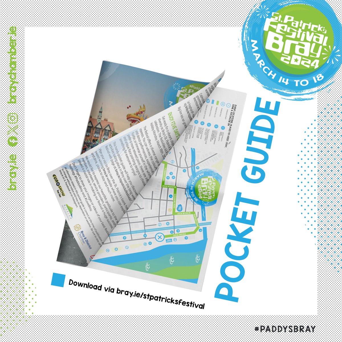 Five days of great family fun are announced for the #StPatricksFestivalBray 2024! 

Read more + download Pocket Guide ➜ bray.ie/stpatricksfest…

#PaddysBray #BrayParade #LoveBray #SpringInBray <a href="/braychamber/">Bray Chamber</a>