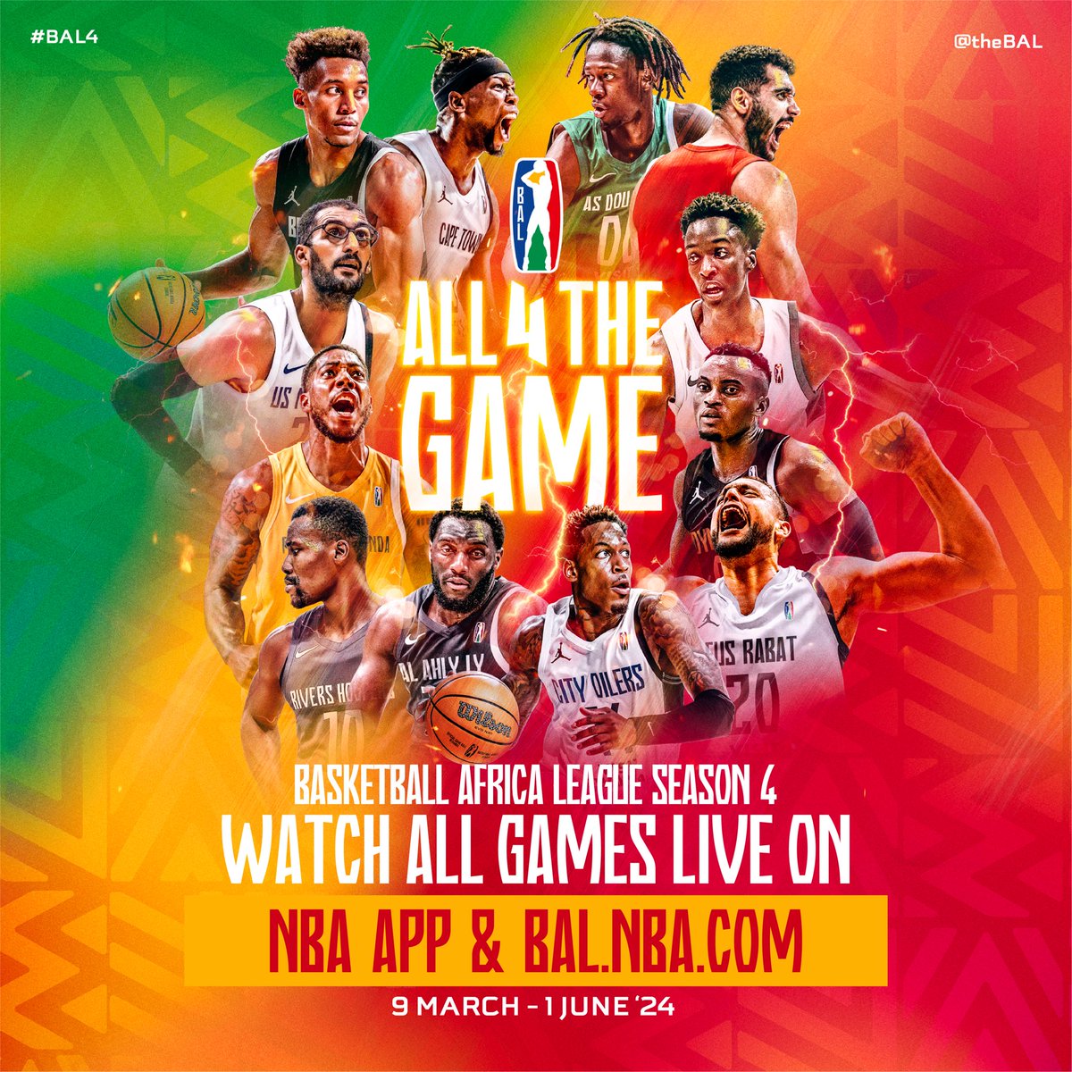 🌍🏀👑 The quest for Africa’s most coveted basketball crown starts on March 9th with Season 4 of the Basketball Africa League! 📲 Watch all games live on the NBA App or at BAL.NBA.com