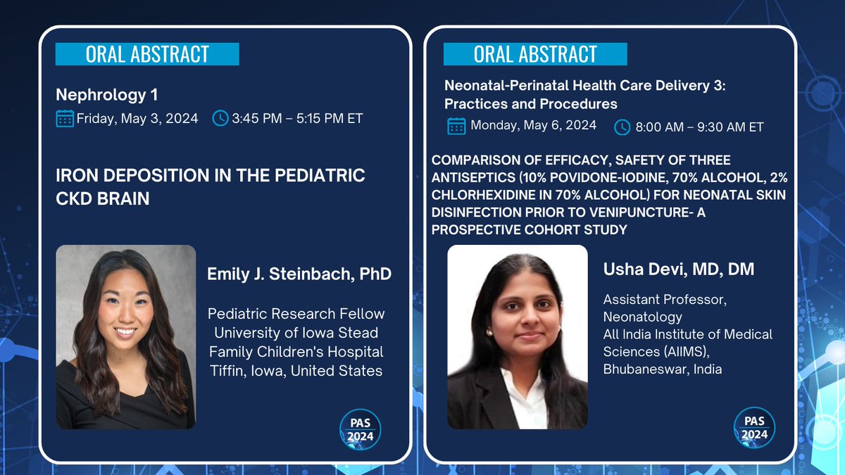 🗣️Attention, attendees! Explore the enriching content of our PAS Xperts Oral presentations at the #PAS2024 meeting! Ensure you don't miss a beat by adding their presentations to your schedule. <a href="/UshaDevi_Neo/">Usha Devi</a> <a href="/SteinbachEmily/">Emily Steinbach</a> 

🔗2024.pas-meeting.org