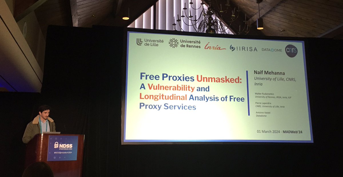 AuroreFass's tweet image. Now on stage @Naif5Mehanna on free proxy services #MADWeb