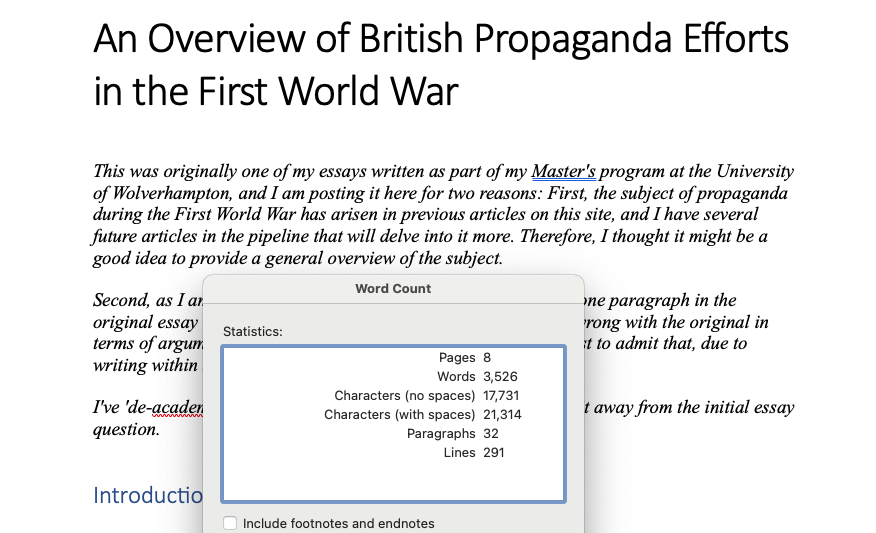 After several failed starts (not a fan of January and February), I managed to get back into gear with writing this week. I am about halfway through, but I am aiming to add this article to my website before March is out.