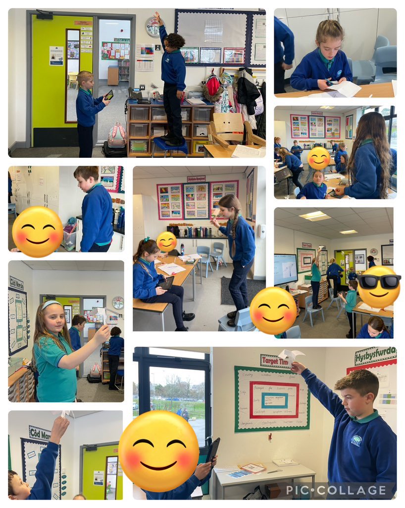 🚁Blwyddyn 4 <a href="/MrSRDavies1/">Dosbarth Helygen</a> wrthi’n cynnal arbrawf grymoedd gan ddefnyddio hofrennydd bapur🚁
🚁Here’r year 4 going at it performing an forces experiment with paper helicopters 🚁
