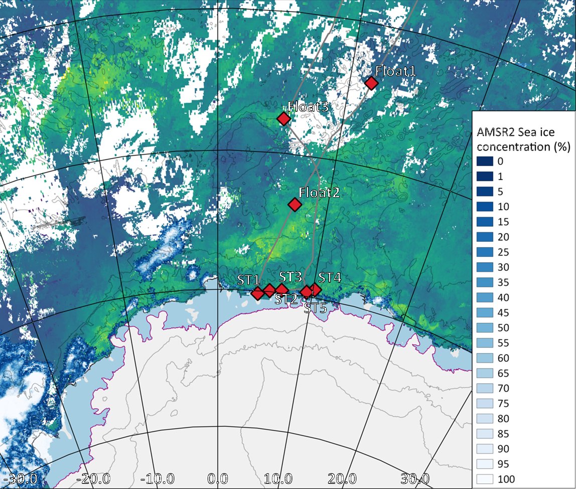 In January 2024, scientists from #NorskPolarinstitutt and #UiT studied the sea ice and associated plankton communities during the #SilverArctic #TrollTransekt mission to resupply the Norwegian Antarctic station Troll. #ICRYME #WOBEC #Ic3 (instagram.com/p/C3-d6eBIF6t/)