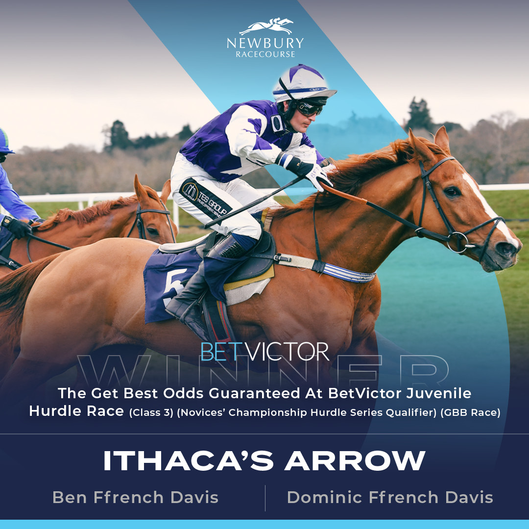 🏆 The Get Best Odds Guaranteed At @BetVictor Juvenile Hurdle 🏆 🥇 Ithaca’s Arrow 🥈 Le Fauve 🥉 Glorious Lion The @Domffd trained Ithaca's Arrow gets the better of the favourite to take the second race of the day under @BffrenchDavis 🏇
