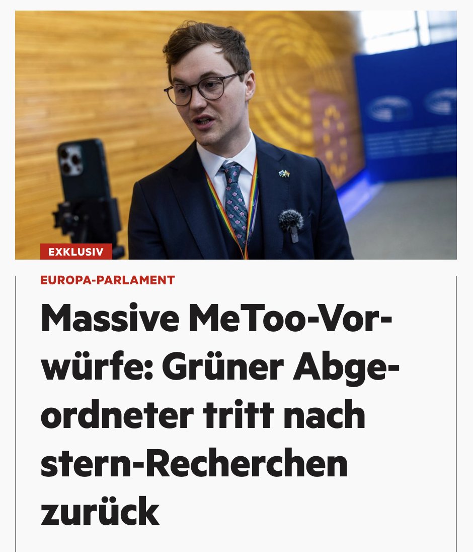 MarcNeller's tweet image. Neues aus dem Team: Nach Vorwürfen zu sexueller Übergriffigkeit ist ein Europaabgeordneter der Grünen heute überraschend zurückgetreten. Recherche von @buechse und @CharlottaVic. Als Nachricht jetzt auf @sternde 

@stern_RECHERCHE @GPSchmitz 

stern.de/gesellschaft/e…