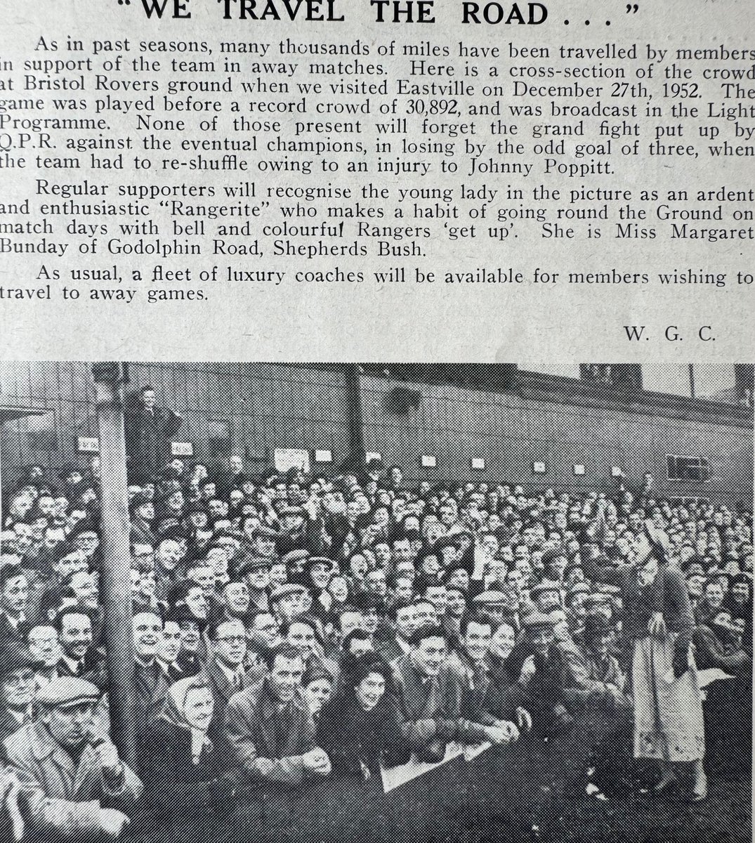 1952: #QPR Supporters at #BristolRovers
