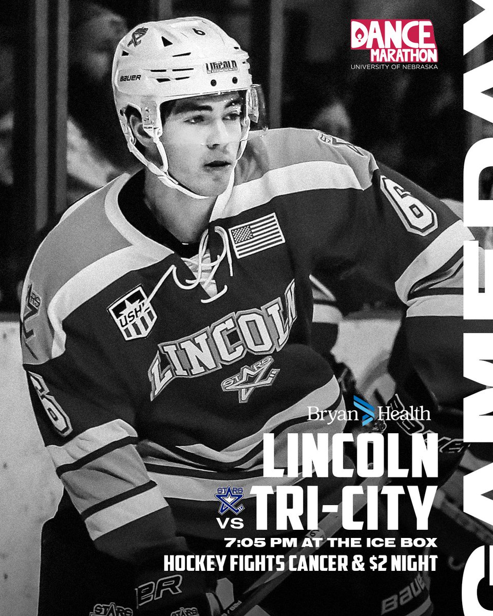It's Hockey Fights Cancer and $2 Night! #AllAboard🚂

📍: <a href="/IceBoxArena/">Ice Box</a> 
🆚: Tri-City
🕖: 7::05 p.m.
📺: flohockey.tv/live/60414
📻: mixlr.com/lincoln-stars