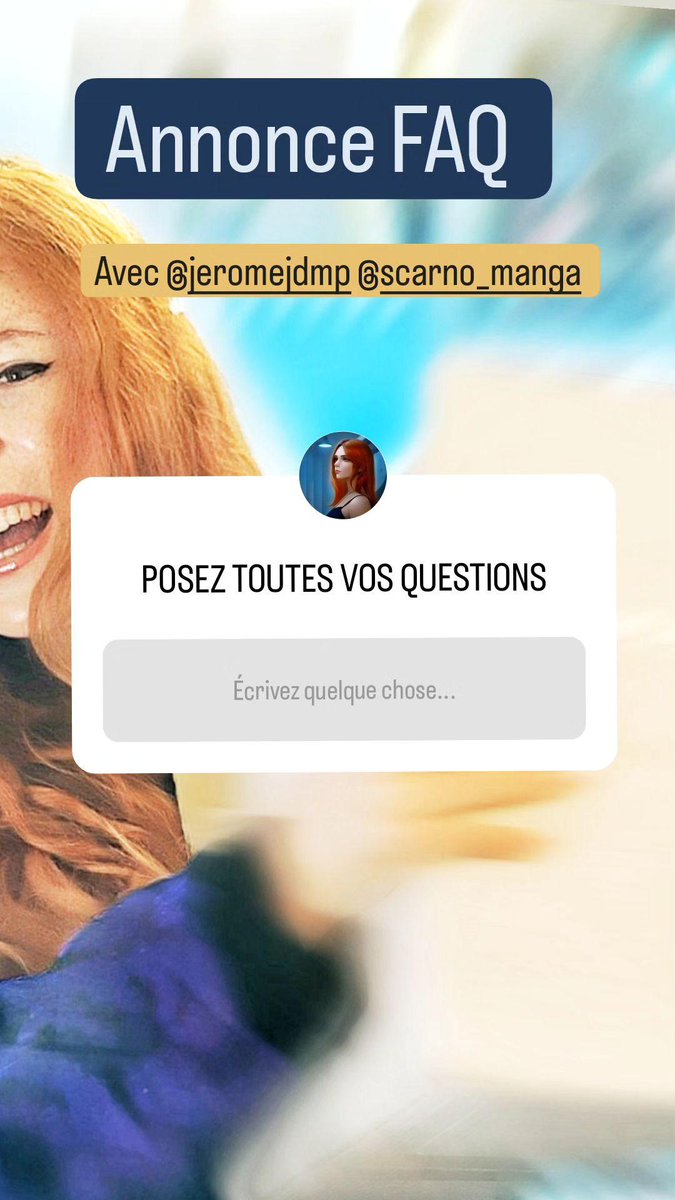 On lance une Big FAQ où on sera obligé de répondre à toutes vos questions ! 
Avec @jeromejdmp et @scarnomanga
Donc posez vos questions en réponse ou sur ma story insta ☺️
