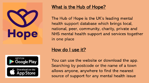 BDCFT_SNSN's tweet photo. The Hub of Hope is the UK’s leading mental health support database. The Hub of Hope helps communities find support and networks relevant to them.
https://t.co/wWRh85ZXxg https://t.co/Ka1s7c3YYg