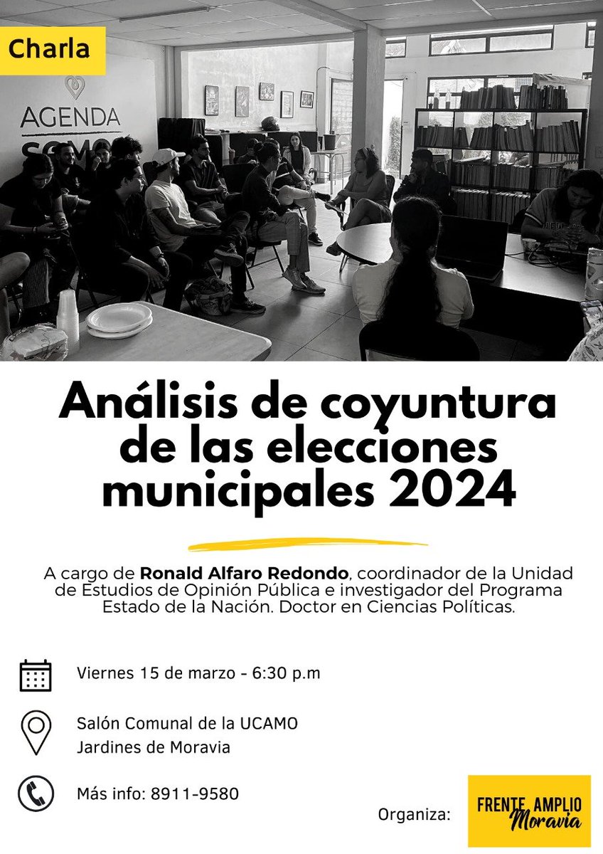 FAMoravia's tweet photo. Les extendemos una cordial invitación a esta charla.

🗓️ Viernes 15 de marzo - 6:30pm
📍 Salón Comunal de la UCAMO https://t.co/S7gfe4GUCq