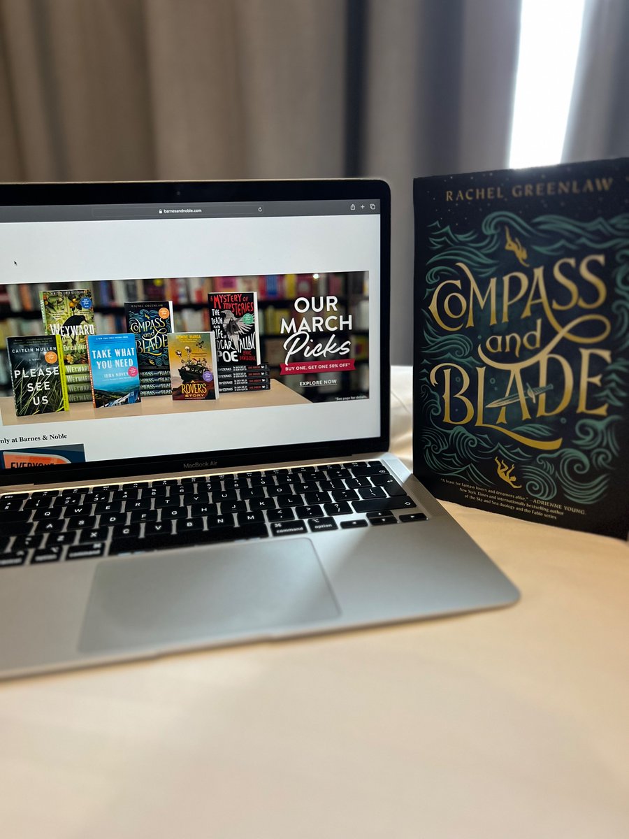 The secret is out!! Compass and Blade is the @BNBuzz monthly YA pick for March!!! 🥹🫶✨🌊