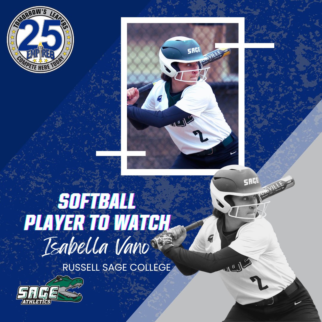 Finally, we have Isabella Vano from @SageGators! Vano heads into the 2024 season as a leader for the Gators. She finished the 2023 season with 28 hits and 18 RBI's.