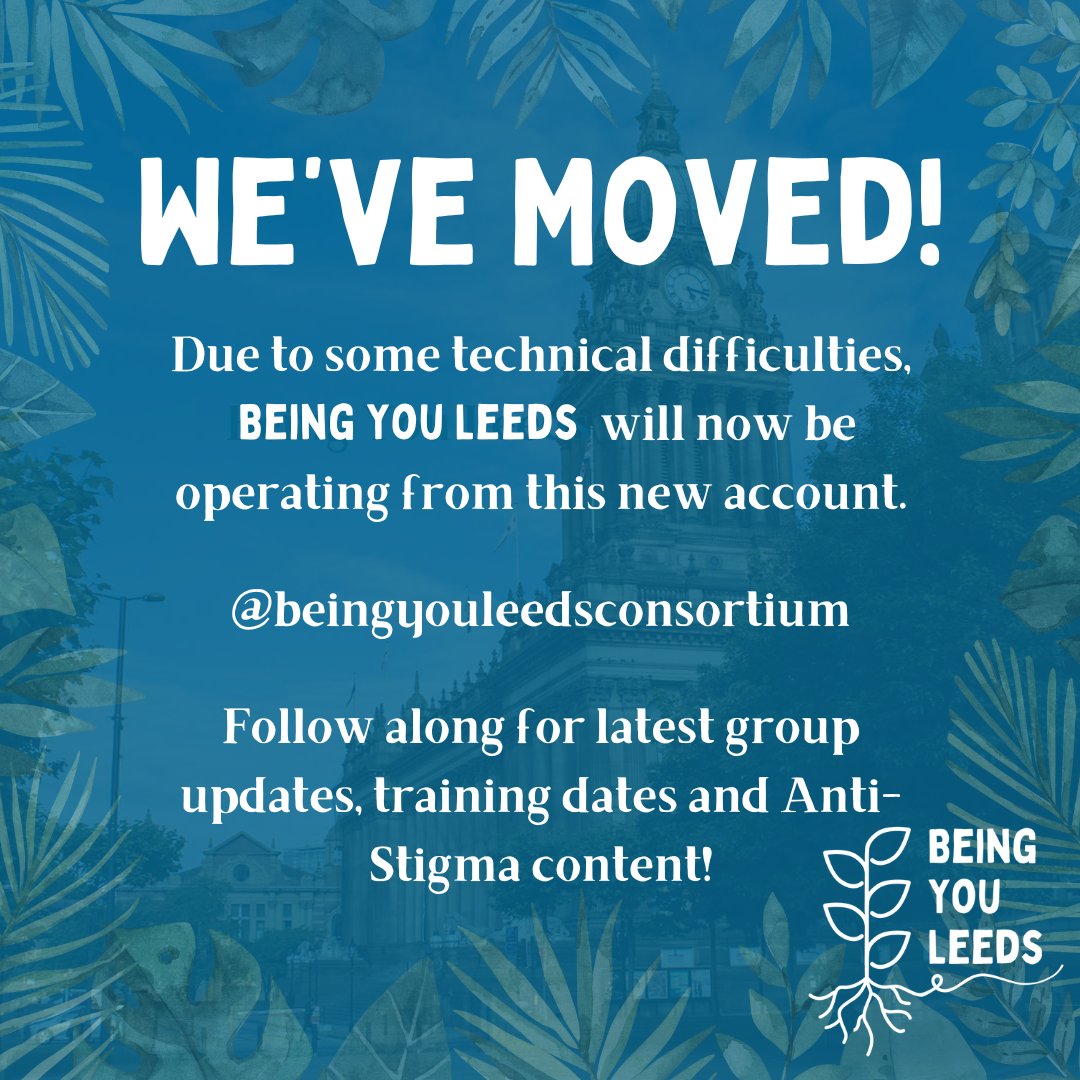 We're sad to say we have lost access to our Instagram account, but looking forward to a fresh start with our new one! Make sure to give us a follow to stay up to date on all things Being You Leeds! Link in bio 💙