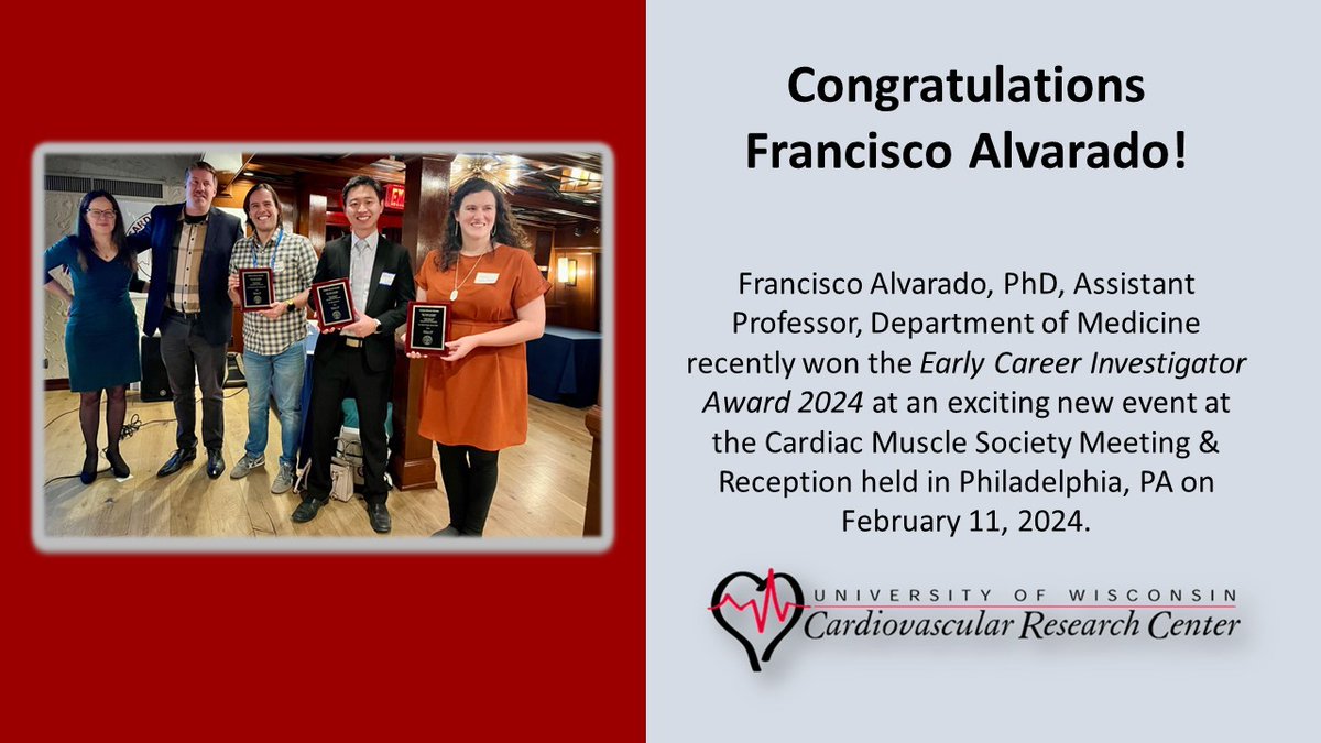 Congratulations to Francisco Alvarado, PhD! @UWCVRC