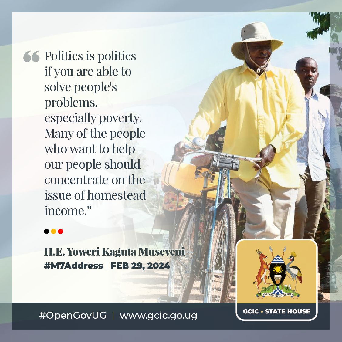 In case you missed H.E. @KagutaMuseveni 's Presidential address yesterday, check out some highlights and tips on wealth creation.🔽
#M7Address
#OpenGovtUg
