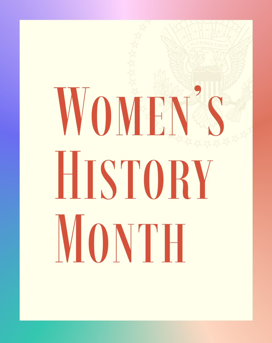 During Women’s History Month, our Administration recognizes the long, storied history of great women helping to realize our nation’s founding promise and highest aspirations. May we all continue working to build a world worthy of the dreams and goals of all women and girls.