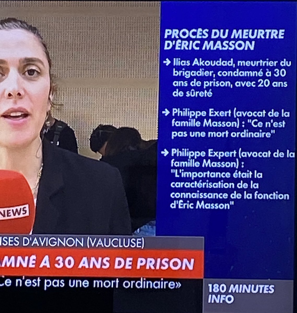 Ad_Vitam44_'s tweet image. Ilias Akoudad, condamné à 30 ans de prison, avec 20 ans de sûreté ! 

👉Non, 30 ans de prison ne suffisent pas pour le meurtre d’Éric #Masson qui ne pourra plus jamais entendre ou voir sa famille. Cette peine doit être un avertissement pour tous les criminels qui ne prennent pas