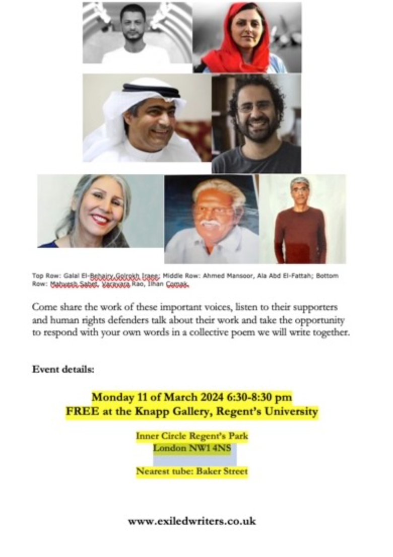 An amazing free event by our friends in London @AmnestyMayfair @AmnestyWB amnesty.org.uk/groups/reading…